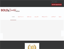 Tablet Screenshot of boldandbeautifulhairsalon.com